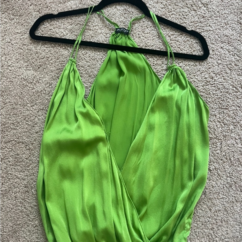 Acid NYC Green silk camisole